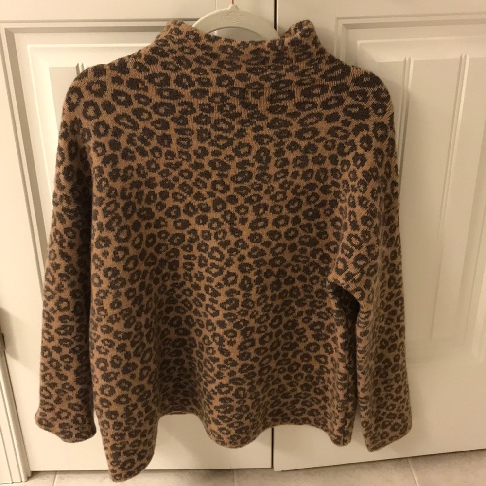 Cheetah mock neck sweater